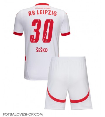 RB Leipzig Benjamin Sesko #30 Dětské Domácí Dres 2024-25 Krátký Rukáv (+ trenýrky)